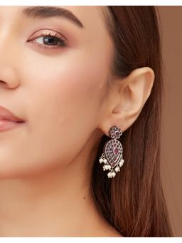 Fabindia - Metal Pink Dangler Earrings
