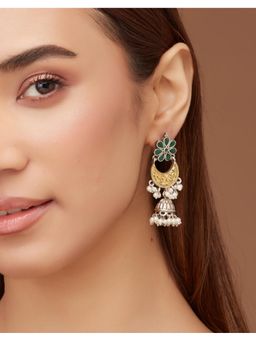 Fabindia - Metal Green Jhumka Earrings