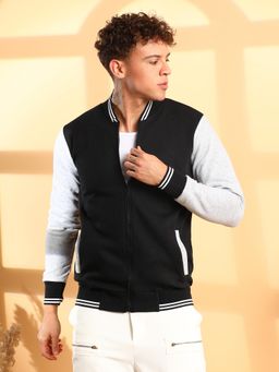 Campus Sutra - Men'S Black Zipper Front Jacket