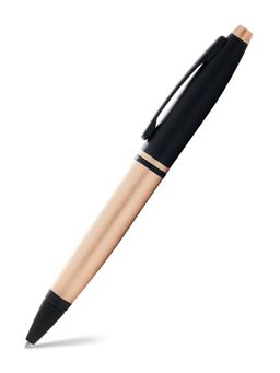 Cross - Calais Brushed Rose Gold Plate and Black Lacquer Ballpoint Pen