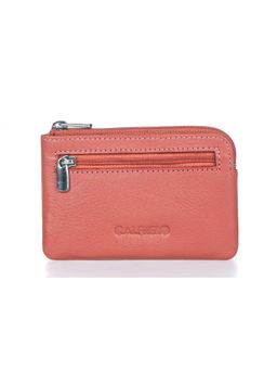 Calfnero - Slim Zip Key and Coin Pouch-Pink