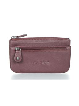 Calfnero - Classic Mini Leather Pouch-Burgundy