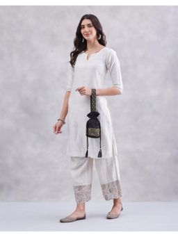 Fabindia - Black Hand Embroidered Potli Bag