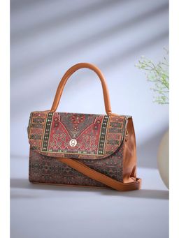 Biba - Women Green PU Satchel Bag With Detachable Strap