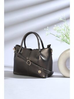 Biba - Women Gun Metal PU Handbag With Detachable Strap
