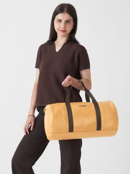 Caprese - Kleio Women Orange Large Duffle Bag With Detachable Strap