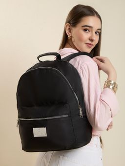 Caprese - Mercury Women Black Medium Nylon 15 Inch Laptop Backpack