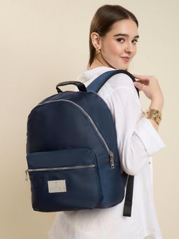 Caprese - Mercury Women Blue Medium Nylon 15 Inch Laptop Backpack