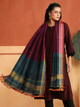 Fabindia - Multi Wool Blend Hand Woven Shawl