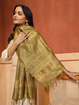 Fabindia - Olive Silk Blend Stole
