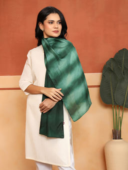 Fabindia - Green Silk Printed Stole