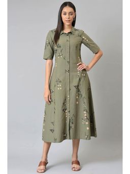 W - Green Floral Dress