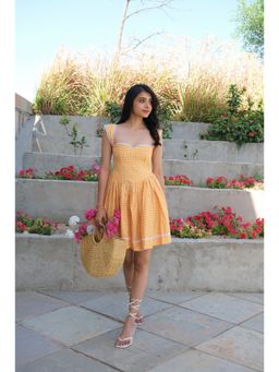 Arthmod - Women Orange Tara Mini Dress