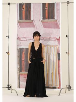 The Clothing Factory - Women Black Noir Flared Maxi Skirt