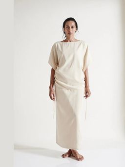 Genes Lecoanet Hemant - Beige Bindu Solid Maxi Skirt