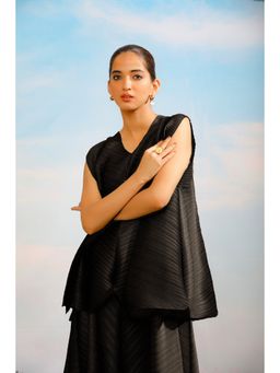 O-PAP STYLE - Women Black Alana Pleated Top with Pant
