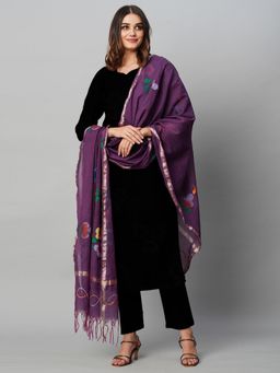 Gahan - Womens Viscose Rayon Straight Solid Kurta with Pant & Dupatta-Black