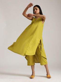 Gahan - Womens Viscose Rayon Straight Solid Kurta with Palazzo-Green