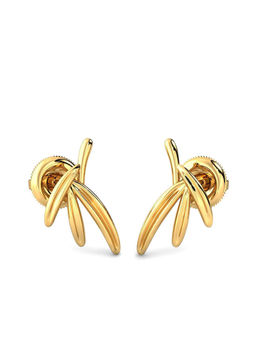 Candere by Kalyan Jewellers - 14K BIS Hallmark Yellow Gold Earrings
