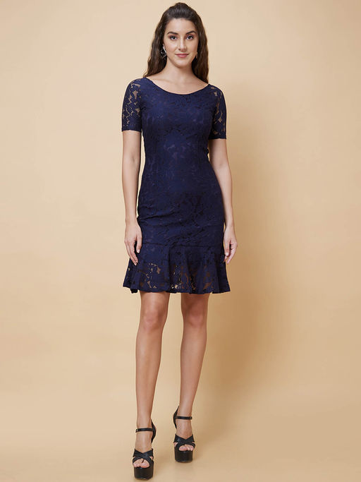 Buy Stylish Navy Blue Lace Dresses Collection At Best Prices Online