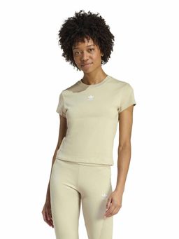 adidas Originals - Women Beige Solid Essentials Slim T-shirt