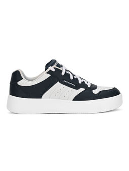 SKECHERS - Boys Sport Court 92 Navy Blue Lace Up Casual Sneakers