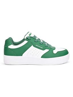 SKECHERS - Boys Sport Court 92 Green Lace Up Casual Sneakers