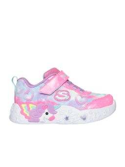 SKECHERS - Girls Unicorn Charmer - Lil Hearts Velcro Sneakers