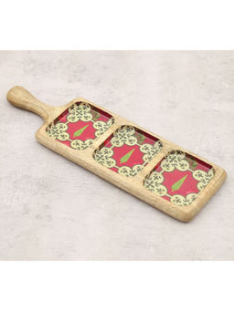 India Circus by Krsnaa Mehta - Red Clovers Knotty Play Compartment Platter
