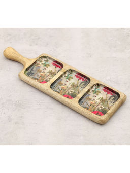 India Circus by Krsnaa Mehta - Multi-Color March Of The Blossoms Compartment Platter