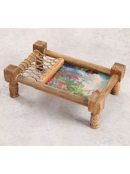 India Circus by Krsnaa Mehta - Multi-Color Tropical View Wooden Platter