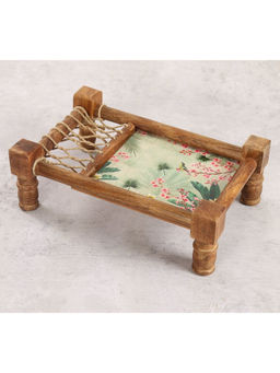 India Circus by Krsnaa Mehta - Green Spring Bloom Wooden Platter
