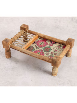 India Circus by Krsnaa Mehta - Beige Mystifying Dazzle Wooden Platter