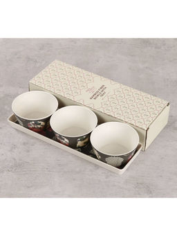 India Circus by Krsnaa Mehta - Black Signature Windows Bowls and Tray Set