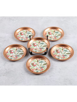 India Circus by Krsnaa Mehta - White Bird Land Paradise Coasters with Stand (Pack Of 6)
