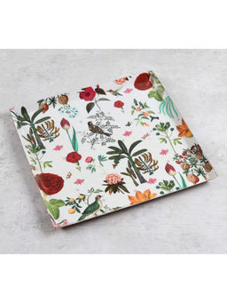 India Circus by Krsnaa Mehta - White Petal and Plume Steel Platter