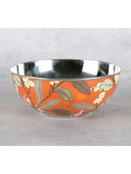 India Circus by Krsnaa Mehta - Orange Bird Land Paradise Steel Bowl