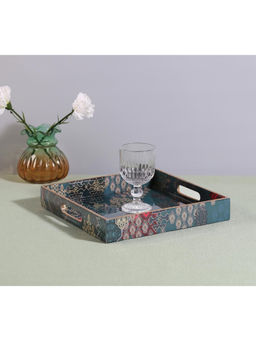 India Circus by Krsnaa Mehta - Blue Enchanting Mirage Mdf Square Tray