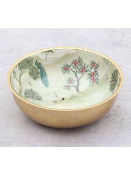India Circus by Krsnaa Mehta - Beige Bird Oasis Salad Bowl