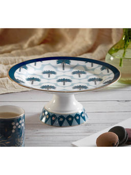 India Circus by Krsnaa Mehta - Blue Oceanic Opulence Cake Stand