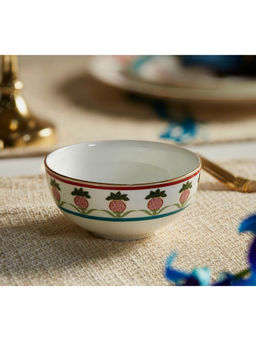 India Circus by Krsnaa Mehta - White Blushed Orchard Katori Bowl