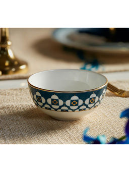 India Circus by Krsnaa Mehta - White Oceanic Opulence Katori Bowl