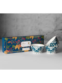 India Circus by Krsnaa Mehta - Blue Oceanic Opulence Nikko Bowls (Pack Of 3)