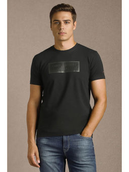 Louis Philippe - Men Charcoal Slim Fit Crew Neck T-shirt