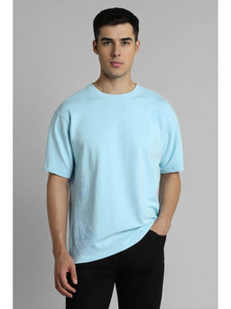 Simon Carter - Men Blue Printed Relaxed Fit T-shirt