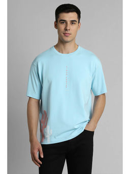 Simon Carter - Men Blue Graphic Print Relaxed Fit T-shirt