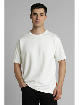 Simon Carter - Men White Solid Relaxed Fit T-shirt