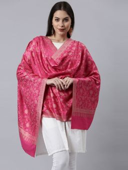 Pashmoda - Women Pink Kaani Zari Shawl