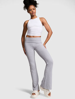 Victoria's Secret - Light Grey All-Day Cotton Foldover Pant