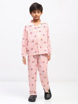 Spunkies - Boys Pink Printed Co-Ord Set